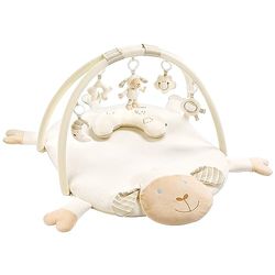 Fehn Speelkleed, 3D, activiteitenmat, baby, kruipmat, met 5 afneembare speeltjes om vast te pakken, voor baby's en peuters vanaf 0 maanden, kraamcadeau, schaap