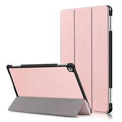 Funda Huawei Mediapad M5 Lite, Funda Plegable para Tablet Huawei Mediapad M5 Lite, Funda Magnética Antiarañazos, Funda con Función Lápiz (Oro Rosa)