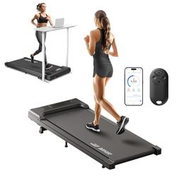 Walking Pad met Helling, 4 in 1 Loopband met APP en Afstandsbediening, 2.5HP Treadmill voor Onder Het Bureau, Kleine Loopkussen-Loopband voor Kantoor en Thuis