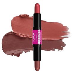 NYX Professional Makeup Blush, With Hyaluronic Acid, Hydrates, Blendable Texture, Vegan, Wonder Stick, Coral + Deep Peach
