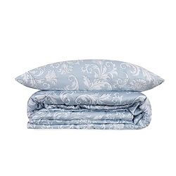Set de funda nórdica + 1 funda de almohada Azul Blanco