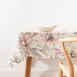 BELUM | Stain Resistant Tablecloth Size 155 x 155 cm - Extra Soft Touch Tablecloth Colour Multicolor - Fabric Tablecloth 100% Organic Cotton Model 0120-326