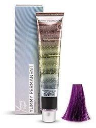 Stargazer Formule Vegan Permanente Professionnelle de Yummy Color avec Extrait Bio de Blé/Huile d'Argan Reflet Raisin Pastel