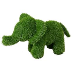 BigBuy Outdoor Figurka dekoracyjna Polipropylen Sztuczna trawnik Słoń 30 x 60 x 40 cm