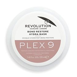Revolution Haircare London Revolution Haircare Masque capillaire pour cheveux abîmés et secs, Plex 9 Bond Restore Hydra Mask, intensément hydratante et nourrissante, les cheveux sont brillants