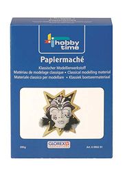 Glorex 6 0902 01 - Cartapesta Avorio, cartapesta in Confezione da 200 g, Argilla da Modellare Simile alla Carta Come Materiale da modellazione Classico, per la creazione di Maschere e rilievi