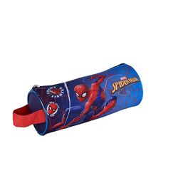 TOYBAGS Spiderman Pennenetui, rond, 8 x 22 x 8 cm, schoolrugzak voor kinderen, zwart, L, Zwart, L