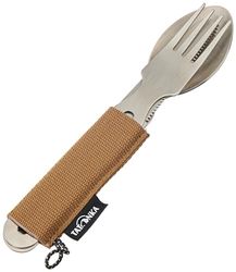 Tatonka Cutlery Set 1 posate da campeggio in acciaio inox composto da coltello, forchetta e cucchiaio, argento