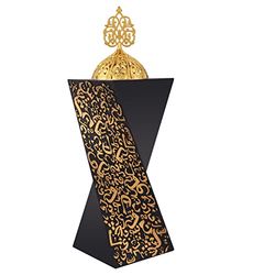 TERSCHELLING Frankincense Resin Incense Burner - Bakhoor Burner, Charcoal Incense Censer - for Yoga, Spa Aromatherapy, Office & Home Decor (Black)