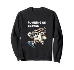 Running on Coffee - Divertente tazza da caffè con occhiali da sole Felpa