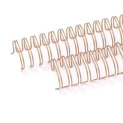 Craftelier - Kit de 2 Espirales de Anillas Dobles para Encuadernar Álbumes, Cuadernos, Agendas o Calendarios | Ideal para Proyectos de Scrapbooking y Manualidades | Ø 2,54 cm (1") - Color Oro Rosa