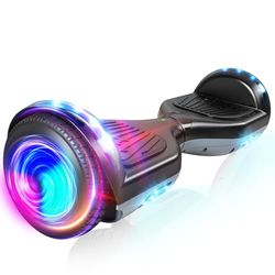 Hoverboard, hoverboards de dos ruedas de 6,5 pulgadas con altavoz Bluetooth, con luces LED de colores, regalo para niños y adolescentes