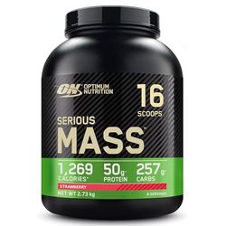Optimum Nutrition Serious Mass Protein Powder High Calorie Mass Gainer with Vitamins, Creatine and Glutamine, Strawberry, 8 Servings, 2.73 kg, Packaging May Vary