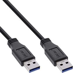 InLine 1,0 m USB 3.0 USB-kabel 1 m USB A zwart - USB-kabel (1 m, USB A, USB A, 3.0 (3.1 Gen 1), stekker/stekker, zwart