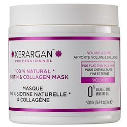 Kerargan - Hair Mask with biotin and collagen to restore strength and shine to your hair while making it thicker - For damaged hair - Sulfate, paraben and silicone free - 500 ml