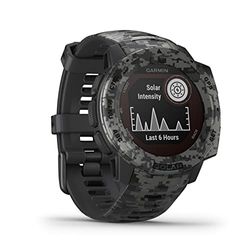 Garmin Instinct Solar Smartwatch, Camo grafit