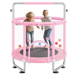 VEVOR Trampoline voor kinderen, roze (trampoline 140 cm)