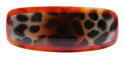 oval barrette with leopard design