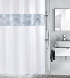 Kleine Wolke Textilgesellschaft Tenda di Doccia, Fibre Sintetiche, Bianco, 200 x 180 cm