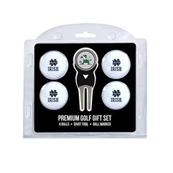 Team Golf NCAA Notre Dame Fighting Irish Regulation Size Golf Balls (4 Count) & Divot Tool with Removable Double-Sided Magnetic Marker