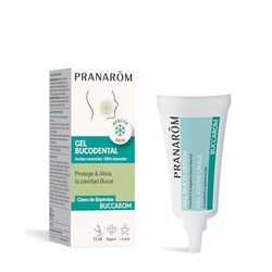 PRANAROM - Buccarom - Gel Bucodental - Confort e Higiene Buco-dental - Contiene AEQT con Propiedades Calmantes y Reparadoras - con Aceites Esenciales - 15ml