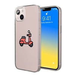 Bonateks, Custodia stampata digitale, compatibile con iPhone 14, custodia per cellulare, custodia protettiva, antiurto, silicone, flessibile, trasparente
