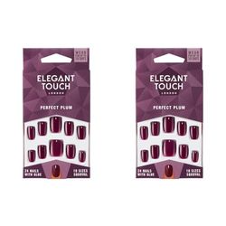 Elegant Touch Core Colour Nails Perfect Plum (Pack of 2)