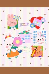 Lovely Bunny Notebook: – Bright and Cheerful, 6” x 9”