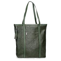 Pepe Jeans Donna laptoptas 13,3 inch groen 35 x 40 x 11 cm kunstleer, Celeste Y Blanco, laptoptas