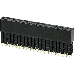 PHOENIX CONTACT PSTD 0,65X0,65/40-2,54 aansluitstrip voor het verbinden van een extra printplaat of printplaat met gatenraster met de GPIO's van de Raspberry-Pi-computer, 100 stuks
