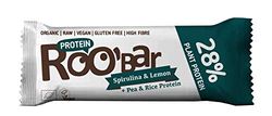 Roo'bar Barre Protéinée Spiruline & Citron - Bio & Vegan - 40g