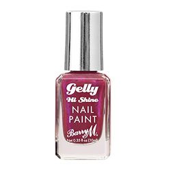Barry M Gelly Hi Shine Nail Paint, Shade Carnation | Metallic Pink Nail Polish