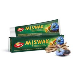 Dabur Miswak Blackseed Toothpaste - 100gm | for Healthy Gums | Herbal Toothpaste with Pure Miswak Extract & Blackseed Blend, Natural Oral Care for Fresh Breath, 100 ml (Pack of 1)