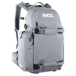 EVOC CP 18 sportrugzak, lichtgewicht trekkingrugzak (50/50 verdeling voor camera en uitrusting, flexibele heupgordel op de rugzak, afmetingen: 17 x 52 x 29 cm, volume: 18 l), steengrijs