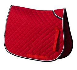 Rhinegold Twin Bound Saddle Cloth - Cob - Red