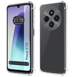 Tumundosmartphone Custodia in silicone antiurto trasparente per Xiaomi Poco C75