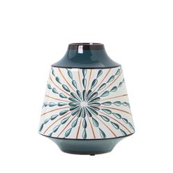 Alexandra House Living Vase White Dark Blue Ceramic 19 x 19 x 22 cm