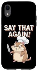Hamster Rage Funny Humor Case for iPhone XR