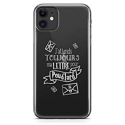 Zokko iPhone 11 fodral "I Always Wait My Letter for Hogwart" - mjukt genomskinligt bläck vitt