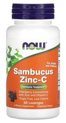 Now Foods – Sambucus Zinc-C | Immune Support with Elderberry, Vitamin C, and Zinc – 60 Lozenges