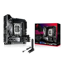 ASUS ROG Strix Z890-I Gaming WiFi – Carte mère Gaming Intel Mini-Itx (DDR5, 10+1+2+1 DrMOS, PCIe 5.0, 2 x M.2, WiFi 7, AI Overclocking, AI Networking II, Aura Sync RGB)