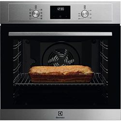 Electrolux COH3H54TX Horno Multifunción con limpieza fácil, 7 funciones, Grill, Calentamiento rápido, Temporizador LED, Seguridad infantil, Cocción en 2 niveles, 72 Litros, Inox, Clase A+