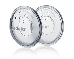 Medela Protetores de mamilo, sem BPA, feitos de silicone macio, com orifícios de ventilação respiráveis, inclui 2 copas