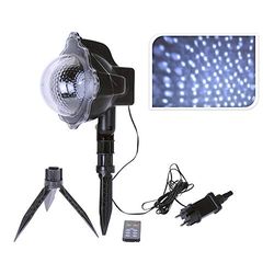 Zarivy LED snöfallseffekt projektor, mått 17 x 17 x 39 cm, perfekt för festliga dekorationer och evenemang.