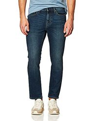 Amazon Essentials Men's Spijkerbroek met slanke pasvorm, Donkere wassing, 34W / 28L