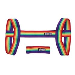 Akkad Kuti Mens Harness Belt Nylon Elastic Body Shoulder Strap Sexy Halter Club Wear Cosplay Costume, C-rainbow, One-Size