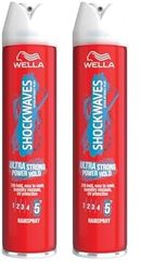 Wella Shockwaves Ultra Strong Power Hold Hairspray, 250ml (Pack of 2)