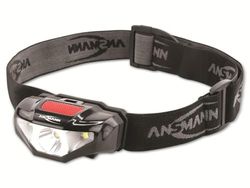 ANSMANN Led-hoofdlamp HD70B met 65 lumen, IP44 spatwaterdicht, 80 m bereik, 3 functies, 3 W hoofdlamp, ideaal voor fietsen, hardlopen met hond, joggen, vissen, klimmen, kamperen en werkplaats