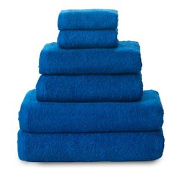 Top Towel Plus – Grandes Serviettes de Bain – 2 Serviettes Visage ou Bidet + 2 Serviettes de Toilette + 2 Serviettes de Douche – 100% Coton – Bleuina