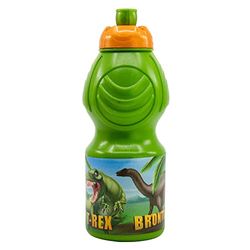 Dinosaurus waterfles van kunststof, lekvrij, 400 ml